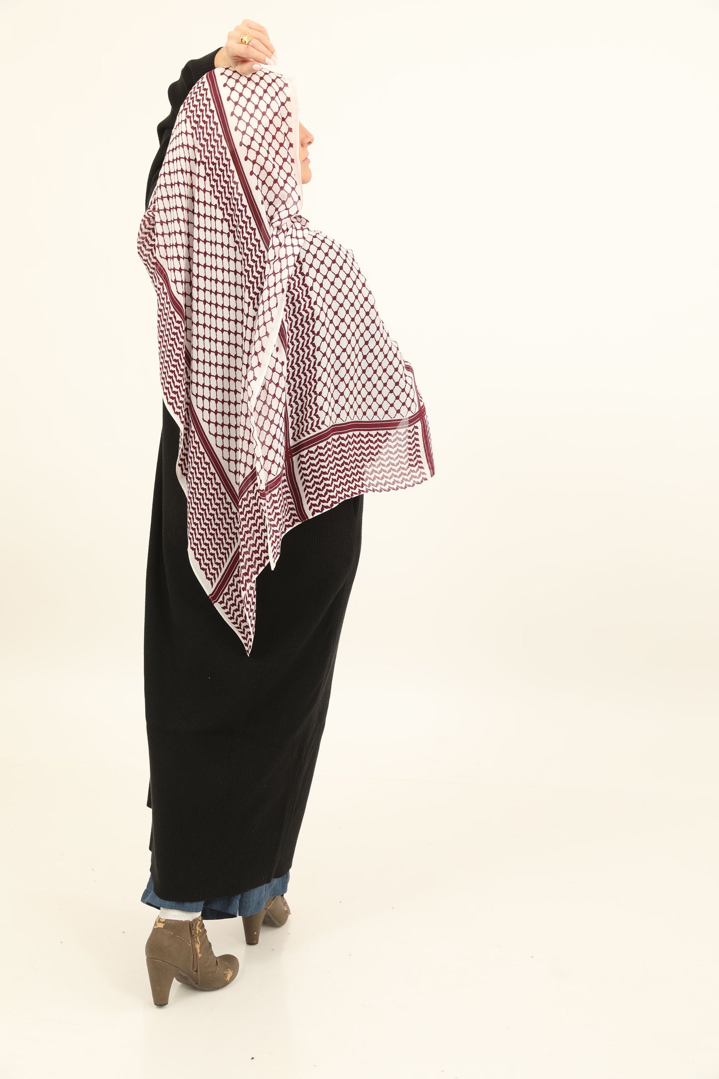 Maroon Keffiyeh Modal