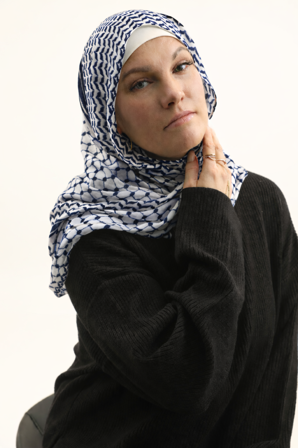 Navy Keffiyeh Modal