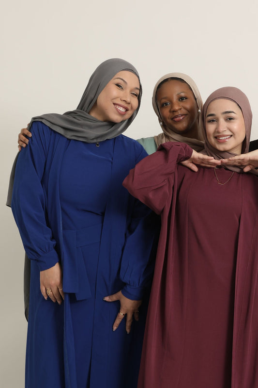 2 Piece Abaya Set - Cobalt Blue