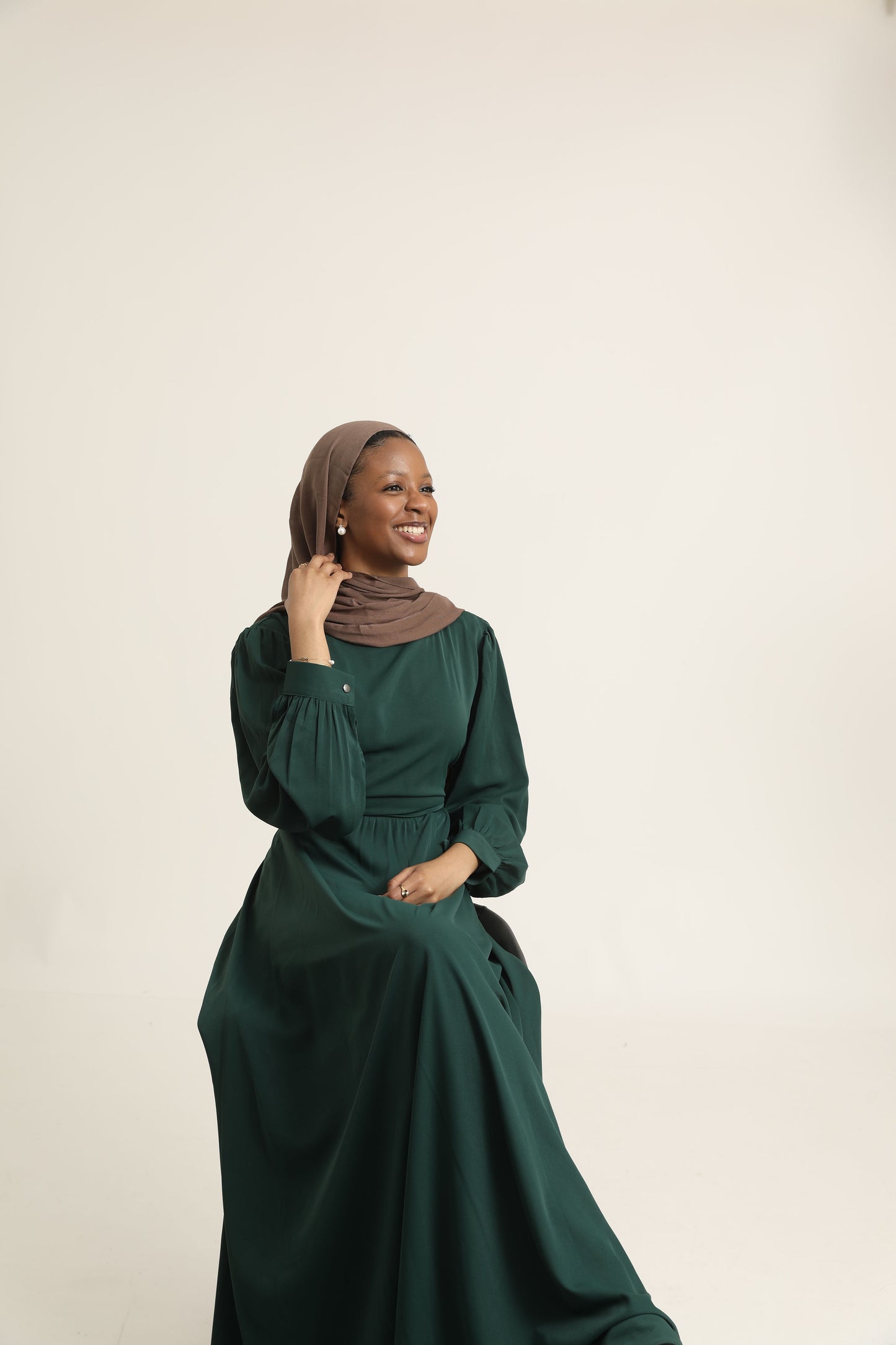 Everyday A-Line Dress - Emerald green