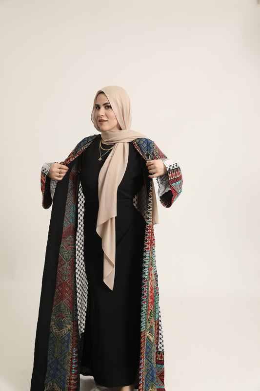 Tatreez open Abaya