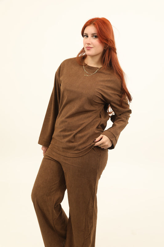 Brown Corduroy Matching set